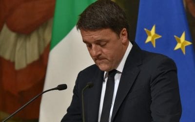 Italia agota su confianza en Matteo Renzi, se va