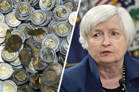 Dólar sube a 18.30 pesos en bancos a la espera de Yellen
